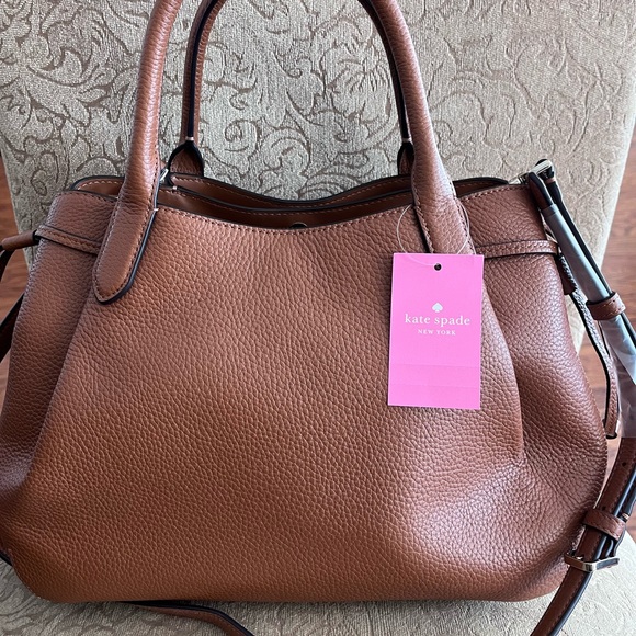 Cognac Kate Spade Satchel Purse - Picture 2 of 8
